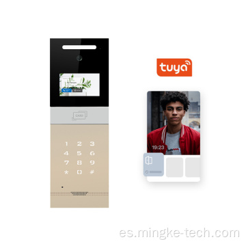 Sistema telefónico de puerta de intercomunicador de video de Tuyaapp para apartamento